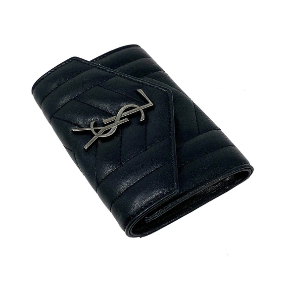 Saint Laurent Monogram Flap Leather Wallet - Picture 2 of 7